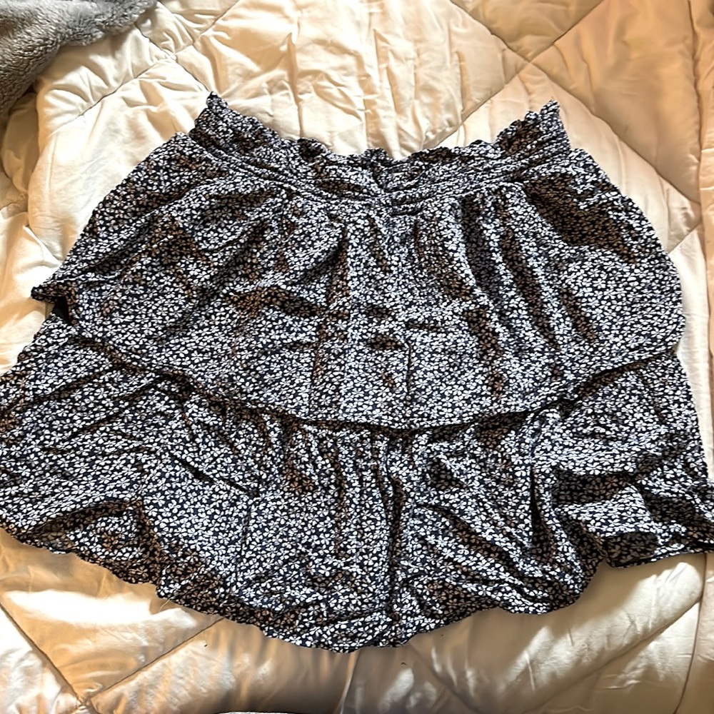 Arizona layered navy floral skirt